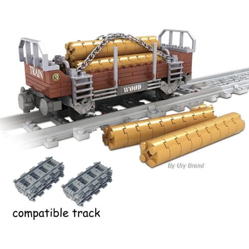 Technic Series Train Carriage MOC Accessiories Model Set Fit Standard Track City Trains Rails Building Blocks Toys for Children