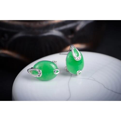 Ladys Genuine COLORFISH Luxury gem stone Square 925 Sterling earring big 925 earringsWomen Party