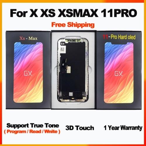 GX soft X Xs OLED For iPhone X Xs Max 11Pro LCD Display Touch Screen Digitizer Assembly Tested No Dead Pixel Replacement LCD