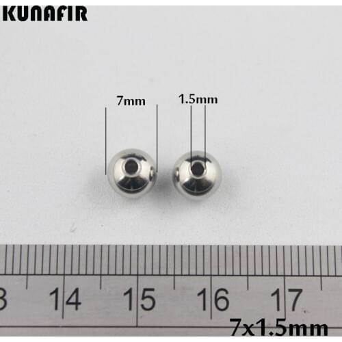 1.5mm hole 7mm smooth stainless steel beads ball jewelry DIY parts accessories 200pcs ZSP401