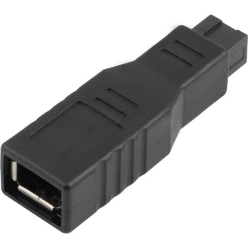 1pc/2pcs New Fire wire 800 to 400 Adapter Converter Connecter 9/6 Pin IEEE 1394 Black Wholesale High Quality