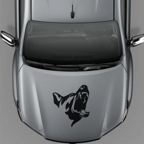 1 Piece howling American Staffordshire Terrier graphic vinyl car stickers for door rear window roof bonnet customized