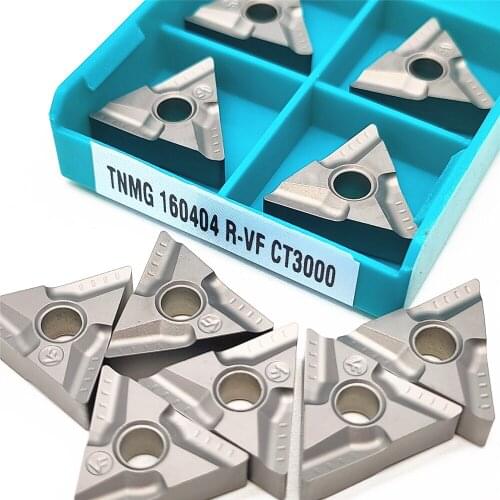 10pcs TNMG160404R-VF CT3000 Carbide Inserts Of Lathe External Turning Tool High Quality Lathe Machining