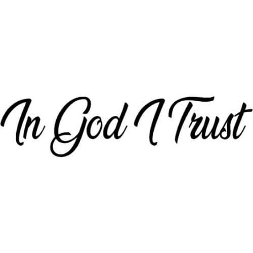 12.7CM*3.1CM IN GOD I TRUST JESUS Vinyl Car Motorcycle Sticker Decals Laptop Suitcase Helmet Skateboard Sticker
