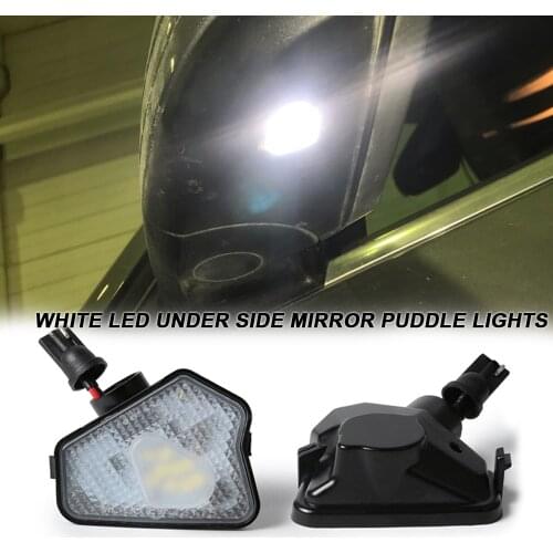 2Pcs White LED Under Side Mirror Puddle Lights For Mercedes-Benz W176 W242 W246 W204 C207 A207 W212 W221 C216 W117 X117 W156