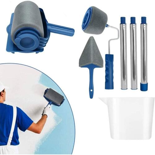 8pcs Wall Decorate Paint Roller Leakage-Free Corner Brushes Household Easy to Operate Painting Brushes Kit Home Paint Roller Set