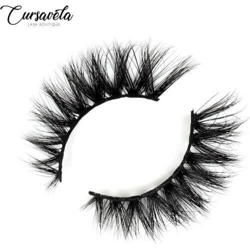 CURSAVELA 3D Mink Eyelashes Hand Made Strip Lashes Natural Long Dramatic Luxury 3D Effect Comfortable to Wearstyle CSX-A2