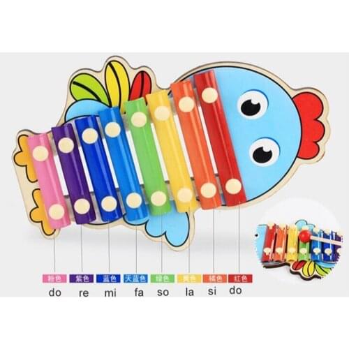 Kids Rainbow Xylophon Animal Pattern Hand knock Music Instruments Piano Baby Educational Toys Xylophon Toys For Children Gifts