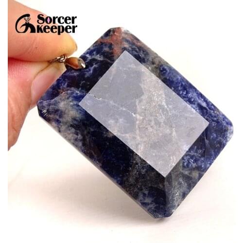 Women & Men Fashion Jewelry Pendants Necklaces With Chain Wholesale Blue Sodalite Beads Quartz Stone Colares Femininos RS623