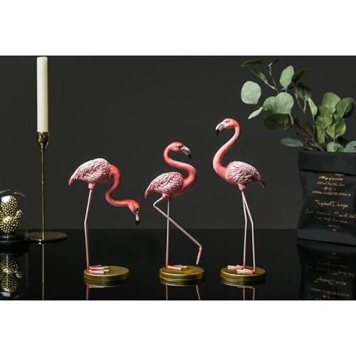 Flamingo Model Nordic Wine Cabinet Soft Decorations Arts and Crafts Creative home Living room decoration