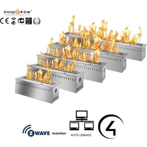 Inno-living fire 36 inch chimenea electrica ethanol wall insert modern smart fireplace