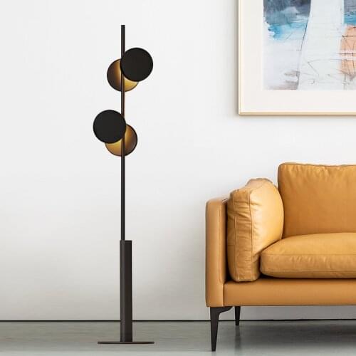 Creative Black LED Floor Light AC90V - 260V Iron Living Study Room Floor Lamp For Bedroom Designer Modern Vertical Luminaires