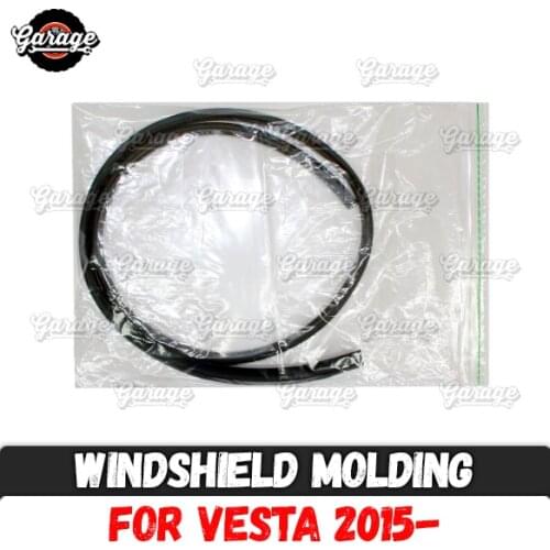 Windshield molding for Lada Vesta 2015- material Rubber deflector pad accessories protective from damage car styling tuning