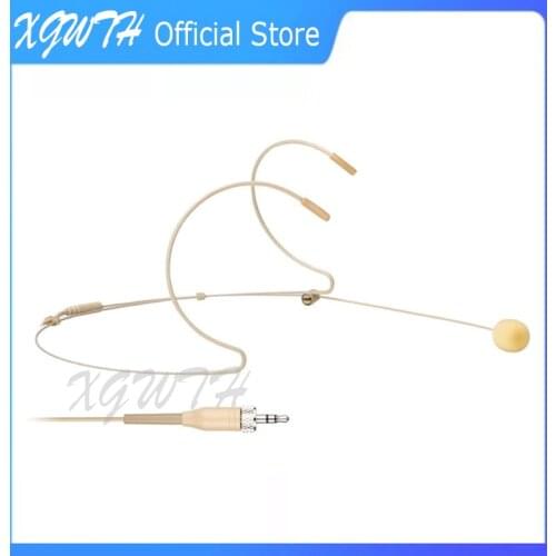 Headset Microphone Omnidirectional Condenser Double Ear Hanging Mic For Sennheiser Wireless BodyPack Transmitter 3.5mm Lockable