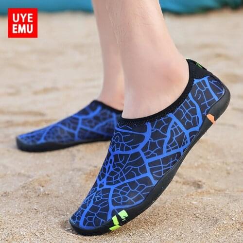 UYEEMU Beach Swimming Snorkeling Wading Shoes Men And Women Drifting Non-Slip Quick-Drying Breathable Running Shoes Size 35-46