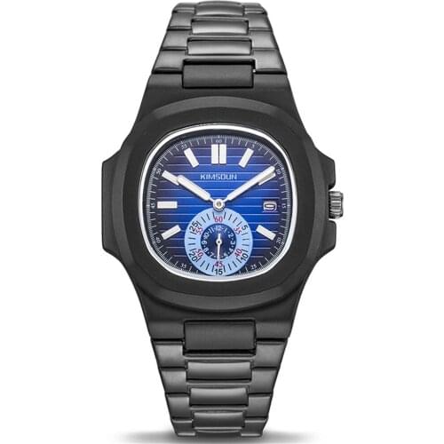2021 Gifts For Mens Quartz Watches Luxury Top Stainless Steel Calendar Waterproof Black Sport Business AAA Replica Wristwatch