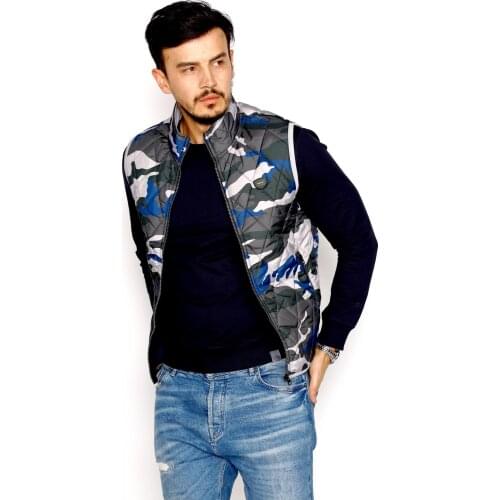 Puff Vest Quilted Fabric Custom Pattern Zippered Pocket