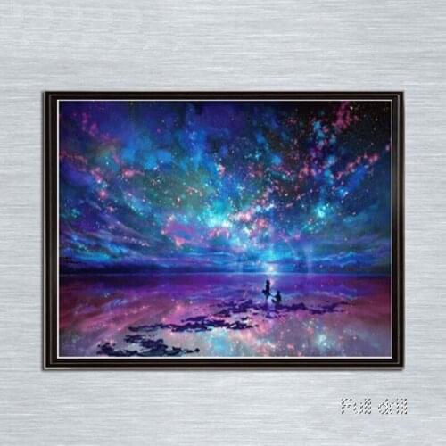 Full Drill DIY 5D Diamond Painting Dream Starry Sky Cross Stitch Diamond Embroidery Patterns Rhinestones Mosaic Decor 40x30cm