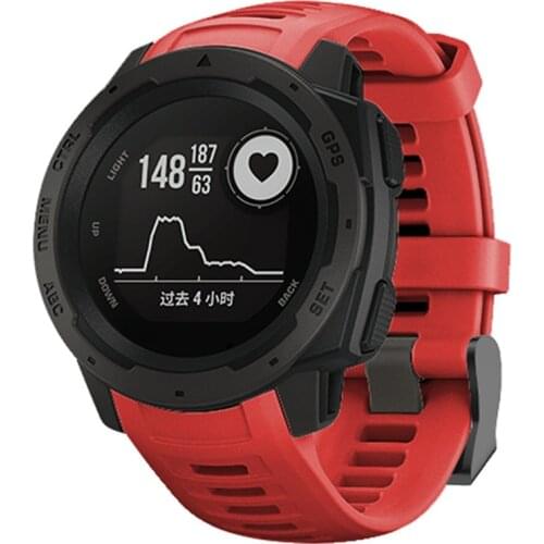 NoEnName_Null Silicone Smart Watchband Replacement For Garmin Instinct 22mm Strap Quick Release Sportswatch Band Unisex