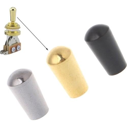 OOTDTY Internal Thread 3.5mm Brass Electric Guitar Toggle Switches Knobs Tip Cap Button Switch tips