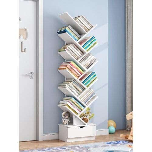 Simple Bookshelf and Storage Shelf Floor Simple Student Creativity Tree-Shaped Living Room HomeEconomical Storage Small Bookcase