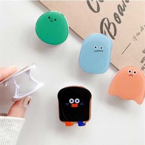 Cartoon Korea Style Bear Expanding Stand Mount Phone Socket Fold Mobile Smartphones Pocket Desktop Bracket Phone Stand Holder