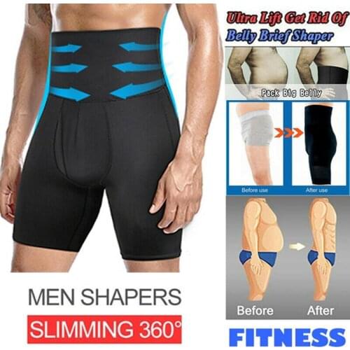 Men Slimming Shapewear Shorts Waist trainer body Shaper Tummy Control High Waist Compression Underwear Abdomen Boxer Brief