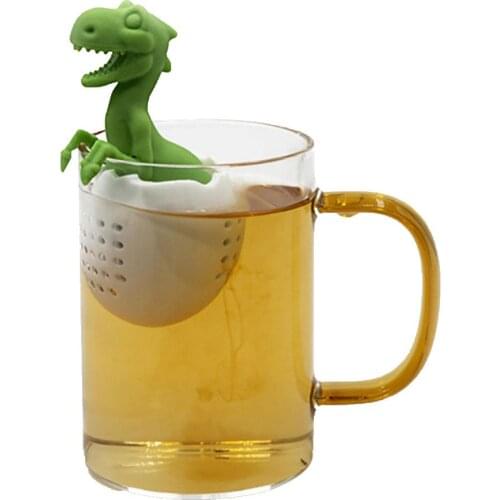 Hatched Dinosaur Silicone Tea Infuser Leaf Strainer Filter Diffuser Drink Tool