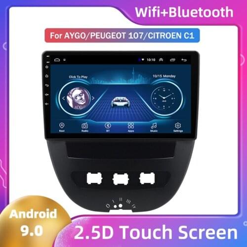 For Peugeot 107 Citroen C1 Toyota Aygo Universal Large Screen Android GPS Navigator Car Multimedia Player Android 8 auto estereo