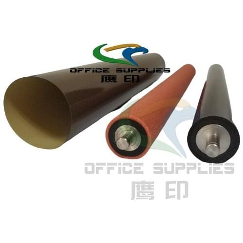 1Set Fuser Belt+Lower Fuser Pressure Roller+Upper Sponge Roller for Konica Minolta Bizhub C258 C308 C368