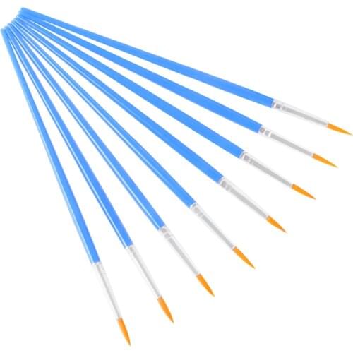 10pcs/set Long Tail Nylonhair Hook Line Pen Painting Brush Children DIY Art Supplies Tool Art Stationery Watercolor Painting Pen