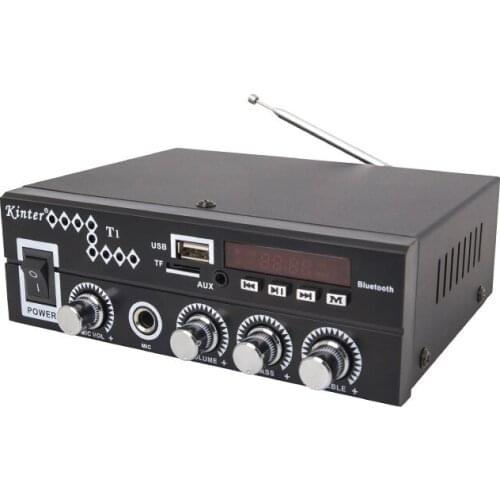 2*60W FM Mp3 Player Audio Power AMP Bluetooth-Compatible Equalizer HiFi Class D Digital Mp3 Decoder Home Car Amplifier AC90-240V