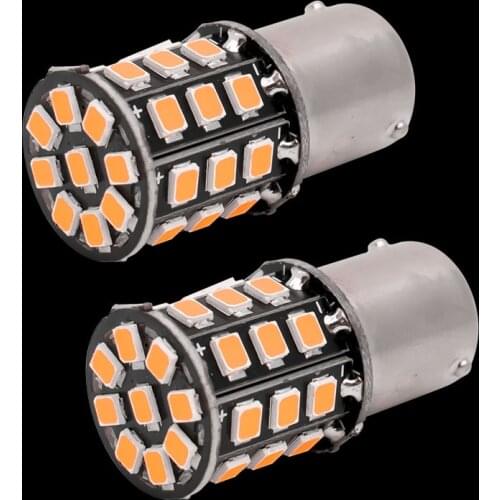 2pcs Small Size High Power Amber Yellow Samsung LED 2835 SMD RY10W LED Bulb For Rear Turn Signal Lights 12V