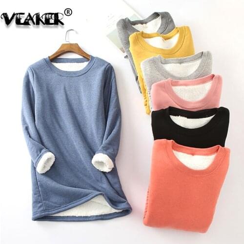 2019 Winter High Quality Womens Warm Thick Tshirts Long Sleeve Casual Cashmere Thick Plus Female Thermal T-Shirt Male Tees Tops