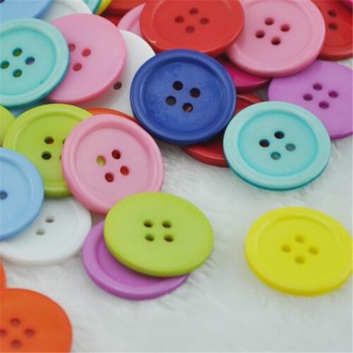 50/100pcs Big Plastic Overcoat Button Cloth sewing Appliques Lots Upick 25mm PT13