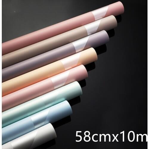 58cmx10m Silver Flower Wrapping Paper Waterproof Paper Roll Rose Bouquet Wrapping Flower Paper Floral Gift Wrapping Materials