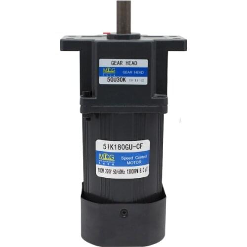 5IK180GU-CF 180w 220V/380V AC Gear Reduction Induction Motor, Forward and Reverse, Fixed Speed 3K-200K