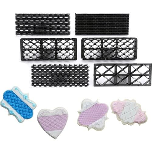 6Pcs Geometric Shape Sugar craft Fondant Cutter Cake Mold Pastry Art Embossing Biscuit Cutter Mould Cake Decorating Tools K798