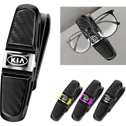 1Pcs Accessories Interior Car Glasses Case Auto Sun Visor Card Sunglasses Holder For KIA Ceed Sportage Rio K5 Optima Cerato