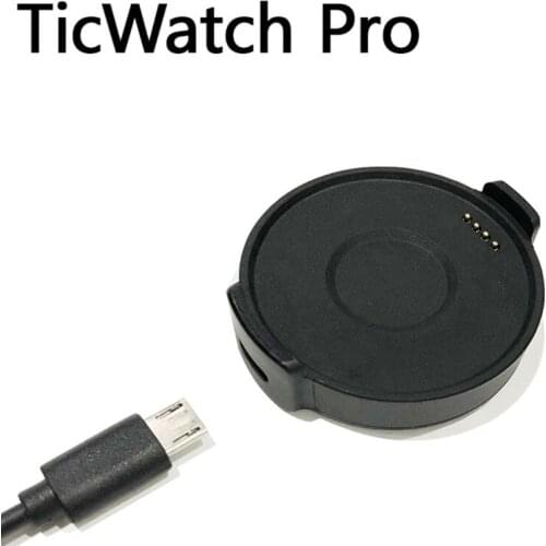 Black USB Charger Charging Dock Data Cable with Stong Magnetic Suction Design for ticwatch Pro Smart Watch Accessories
