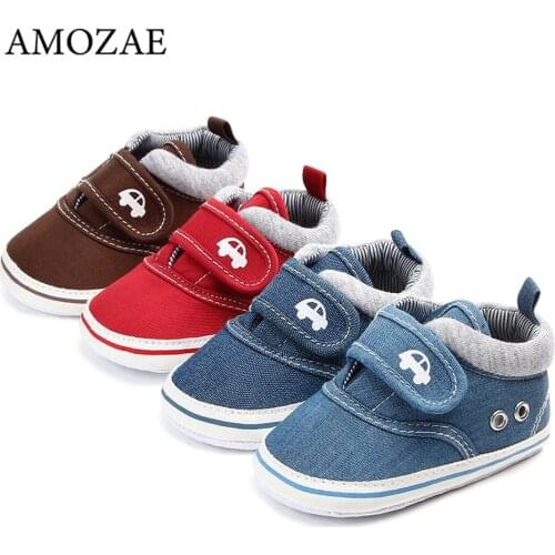 Infant Canvas Baby Shoes Pure Cotton Casual Baby Girls/Babes Velcro Baby Boys Shoes Soft Sole Non-slip Toddler Shoes For 0-18M