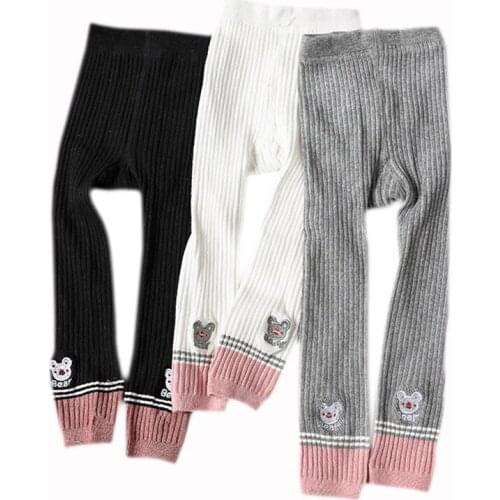 Childrens Cotton Girl Leggings Full Length Baby Girl Trousers Pants