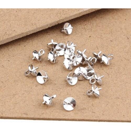 Diy Jewelry decoration Accessory 120pcs/lot Alloy bead bracket flower hat Shape Beads pendant accessory
