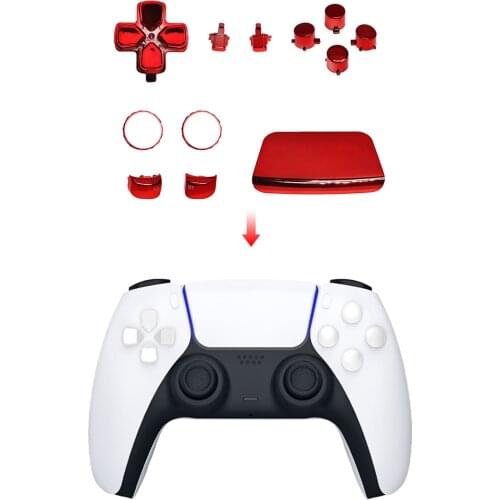For PS5 Gamepad Replacement Button Thumb Stick Grip Key Parts Set For PS5 DualSense Controller Joystick Games Accessories