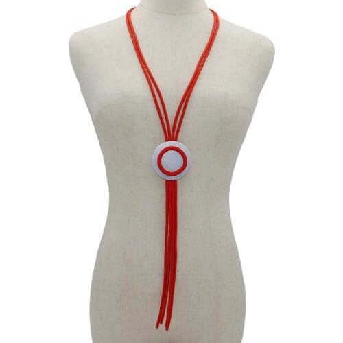 JID New Summer Womens Pendant Long Sweater Chain Gothic Rubber Necklace 7 Color Handmade Jewelry Gifts Party Wholesale