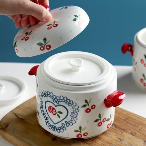 Ceramic Cookware Soup Pot Saucepan High Temperature Cooking Stew Casserole Egg Milk Frying Pan Kitchen Dinnerwear 450/650ml