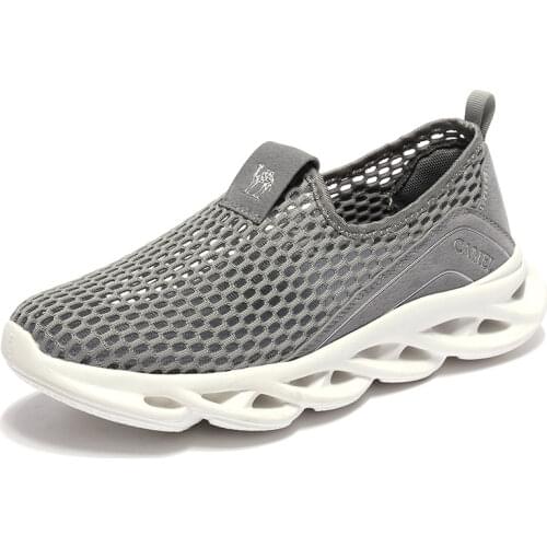 CAMEL Men Women Outdoor Shoes Slip On Casual Mesh Shoes Elastic Spring Summer Breathable Soft Outdoor Sport Walking Flat Shoes