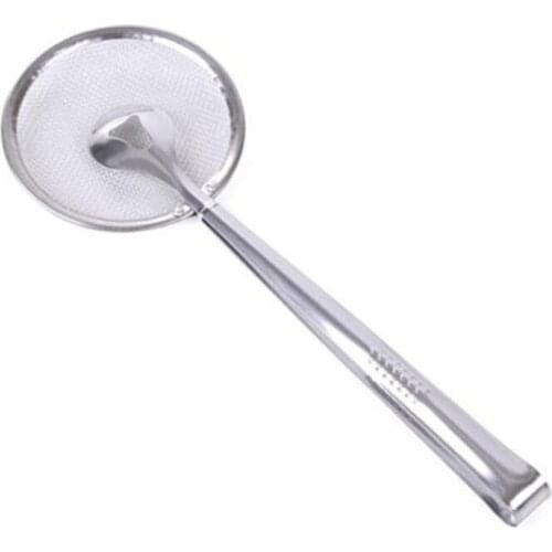 Kitchen Multifunctional Filter Spoon Colander Clip Food Oil Roasting BBQ Salad Filter Strainer Durable Stainless Steel
