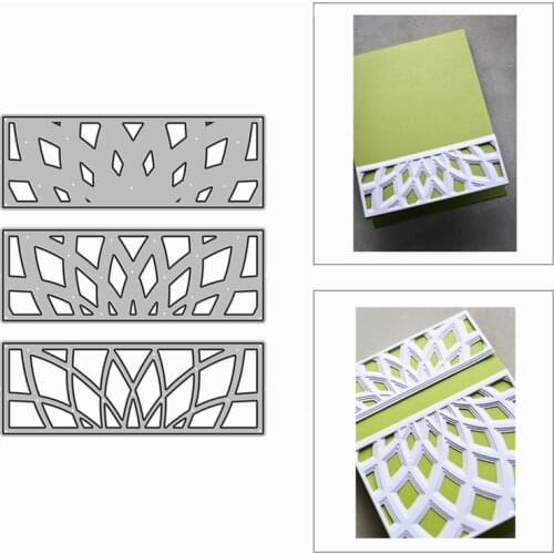 2020 New Layered Frame Grid Leaf Border Metal Cutting Dies for Scrapbooking and Card Making Decorative Embossing Craft No Stamps