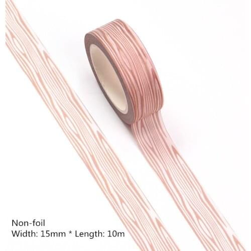 NEW 10pcs/lot 15MM*10m Wood grain Decorative Washi Tape Scrapbooking Masking Tape Office Supply Adhesive Kawaii Stationery